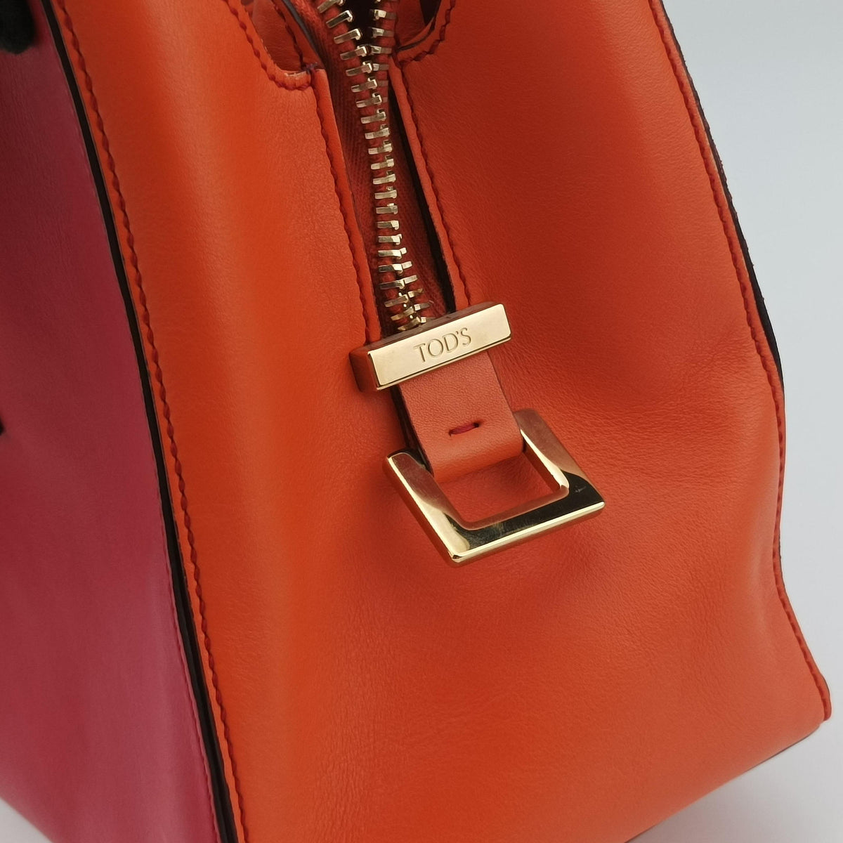 Secondhand TODS D-Styling Red x Orange Leather  shoulderbag | stylenewstar