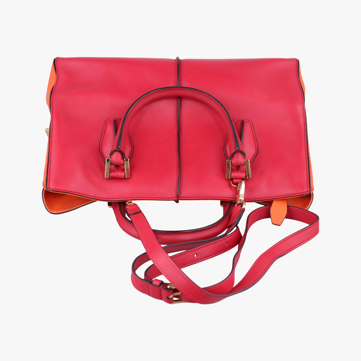 Secondhand TODS D-Styling Red x Orange Leather  shoulderbag | stylenewstar