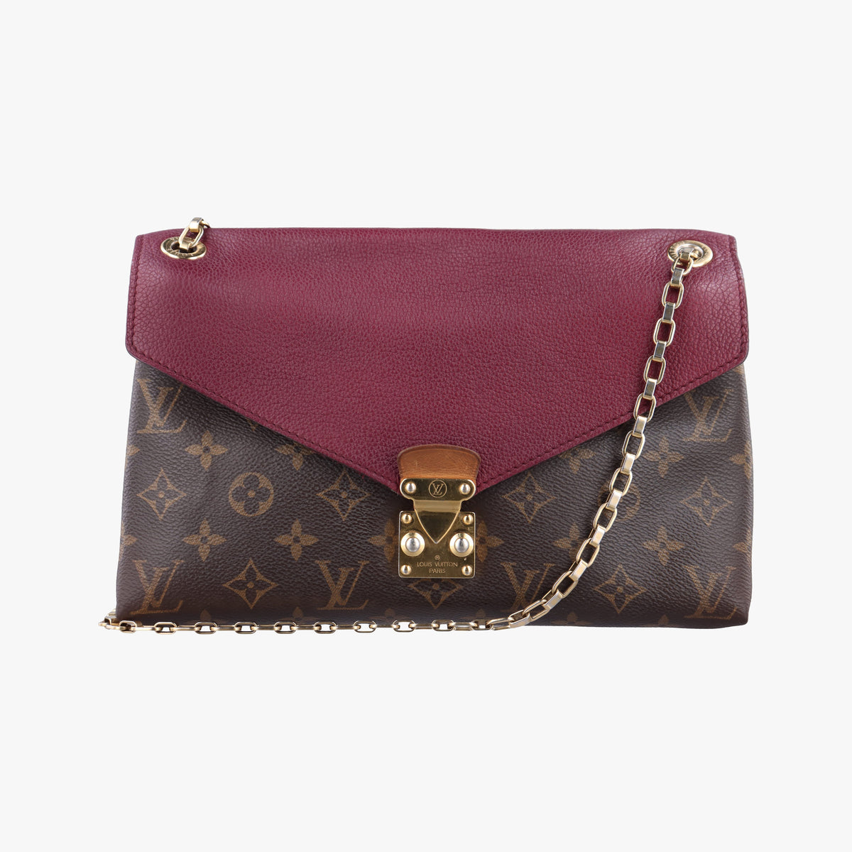Secondhand Louis Vuitton Pallas Chain Brown x Aurore Monogram canvas M41200 shoulderbag | stylenewstar