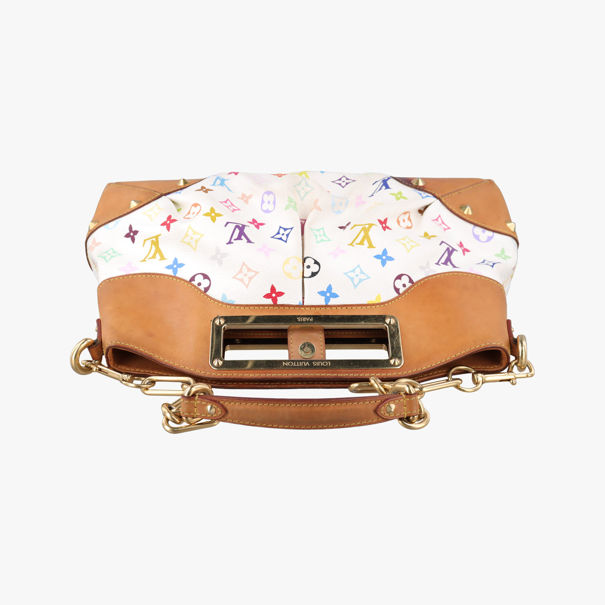Pre-owned Louis Vuitton JUDY MM white Monogram Multicolor M40255 shoulderbag | stylenewstar