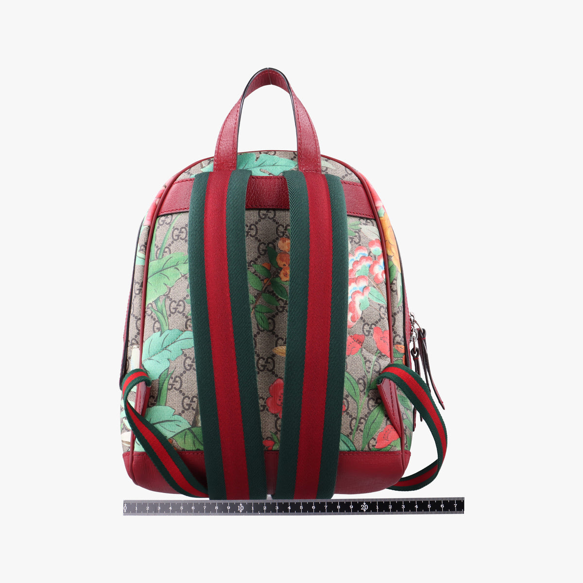 Pre-owned Gucci GG Supreme Tian beige×Multicolour PVC coated canvas×Leather 427042 backpack/rucksack | stylenewstar
