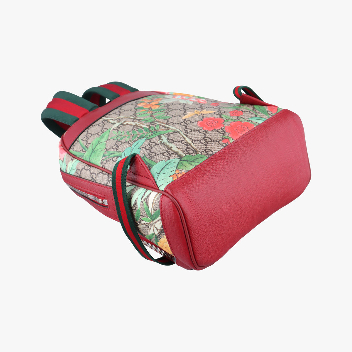 Pre-owned Gucci GG Supreme Tian beige×Multicolour PVC coated canvas×Leather 427042 backpack/rucksack | stylenewstar