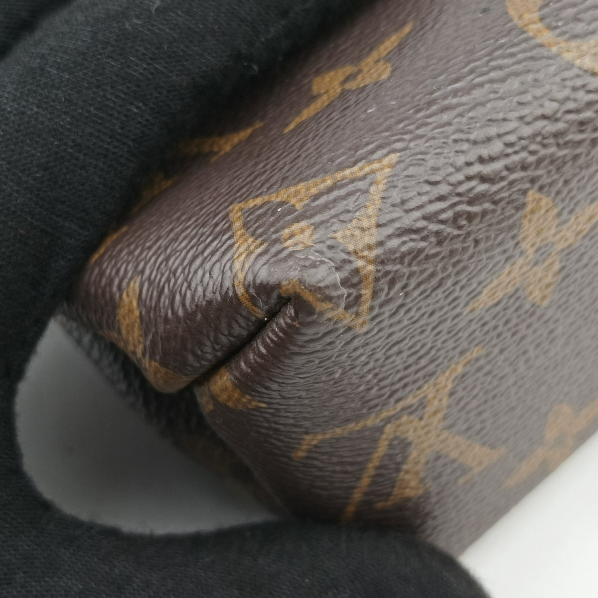 Pre-owned Louis Vuitton SAINT PLACIDE brown×Bordeaux Monogram Canvas×calf leather M43715 shoulderbag | stylenewstar