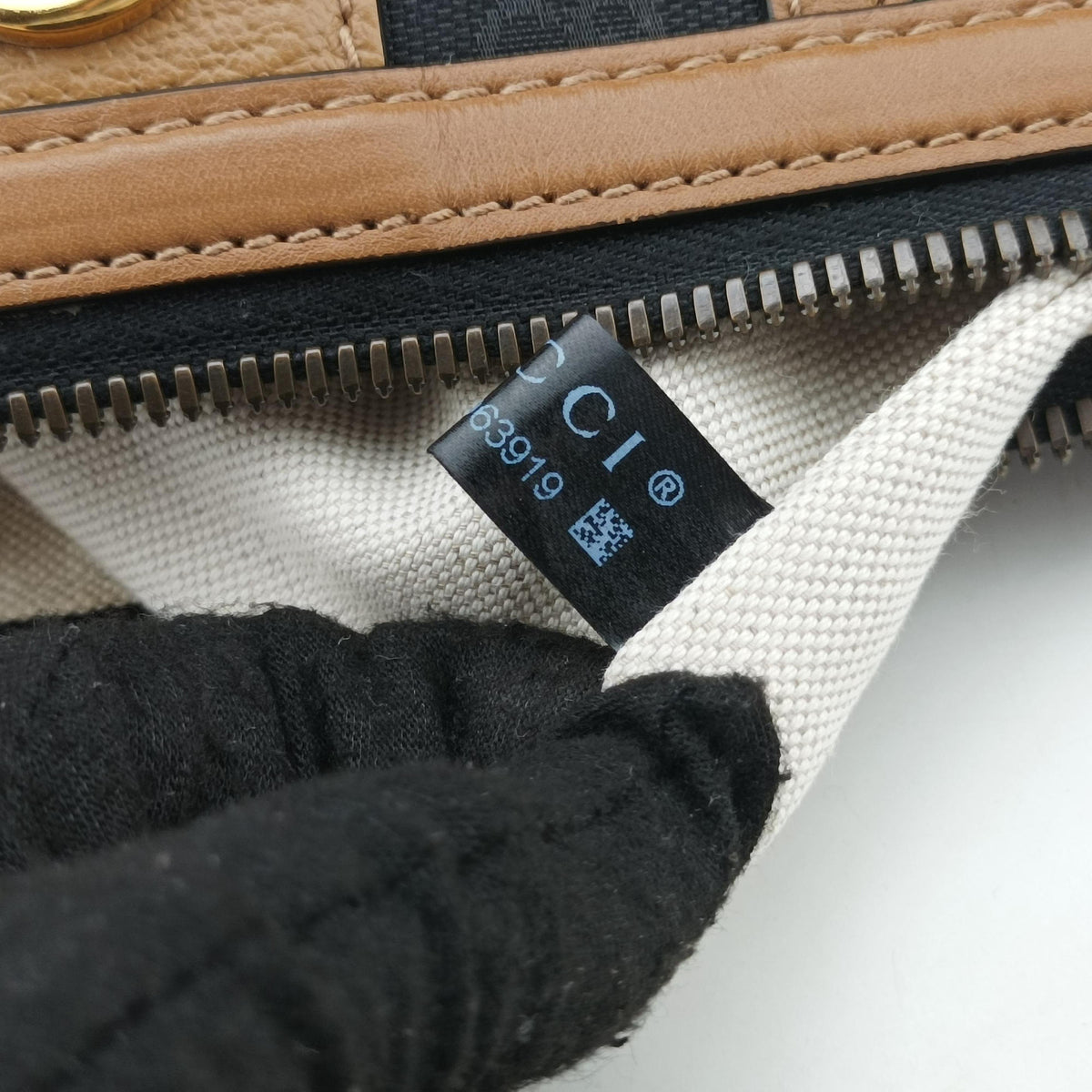 Pre-owned Gucci Ophidia Black×Brown canvas×leather 715773 shoulderbag | stylenewstar