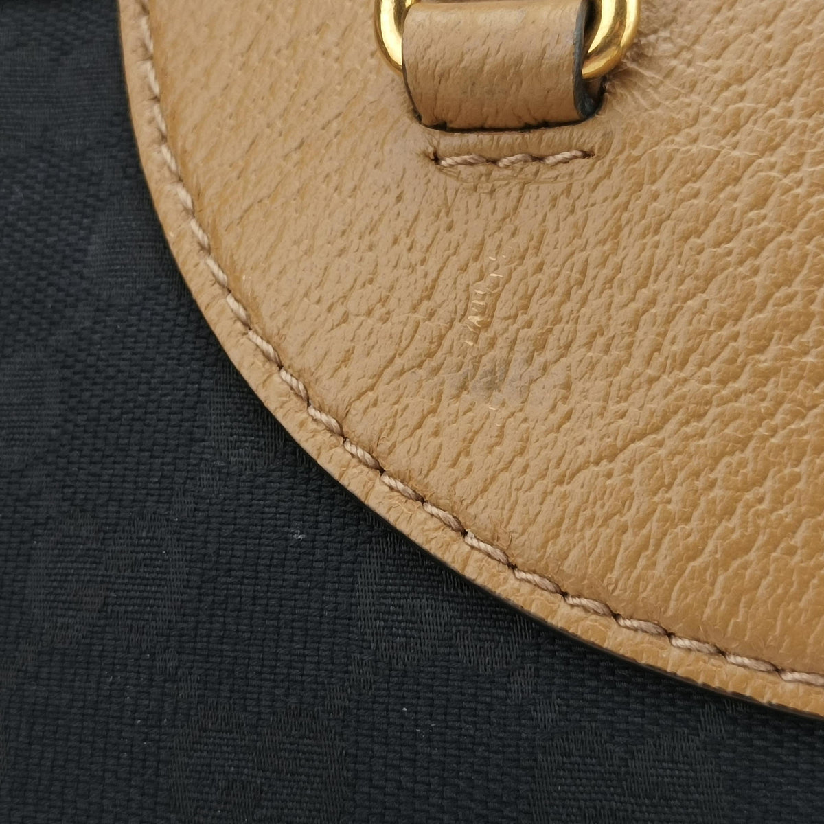 Pre-owned Gucci Ophidia Black×Brown canvas×leather 715773 shoulderbag | stylenewstar