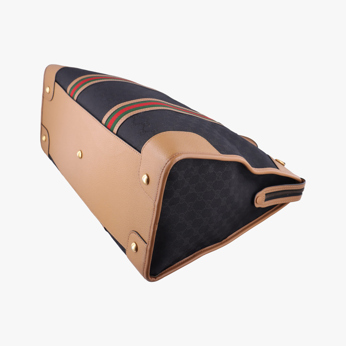 Pre-owned Gucci Ophidia Black×Brown canvas×leather 715773 shoulderbag | stylenewstar