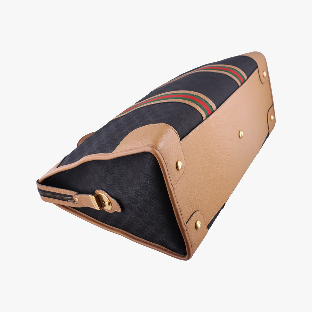 Pre-owned Gucci Ophidia Black×Brown canvas×leather 715773 shoulderbag | stylenewstar