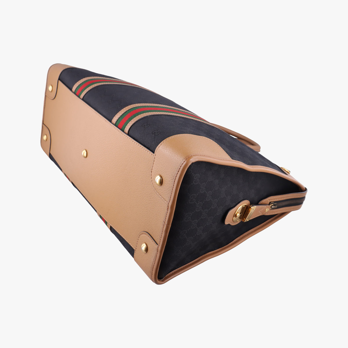 Pre-owned Gucci Ophidia Black×Brown canvas×leather 715773 shoulderbag | stylenewstar