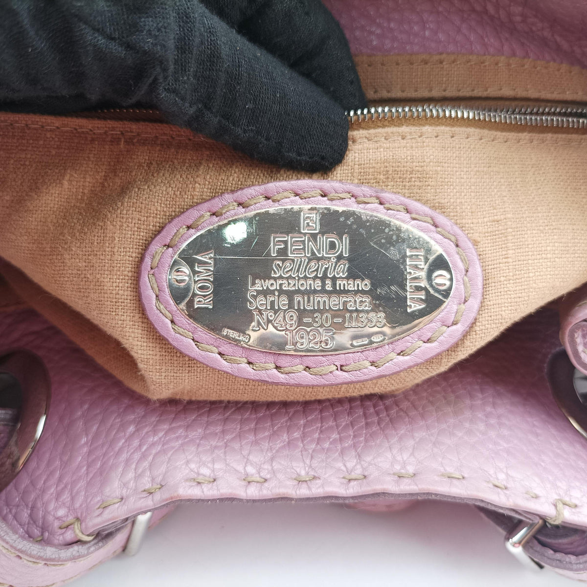 Secondhand Fendi Selleria Pomodorino Pink Leather 8BR595 handbag | stylenewstar