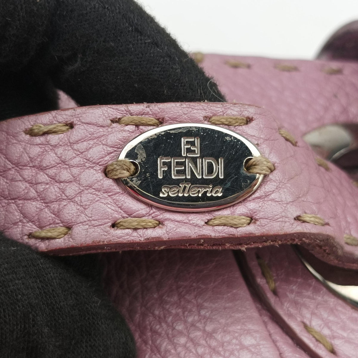 Secondhand Fendi Selleria Pomodorino Pink Leather 8BR595 handbag | stylenewstar
