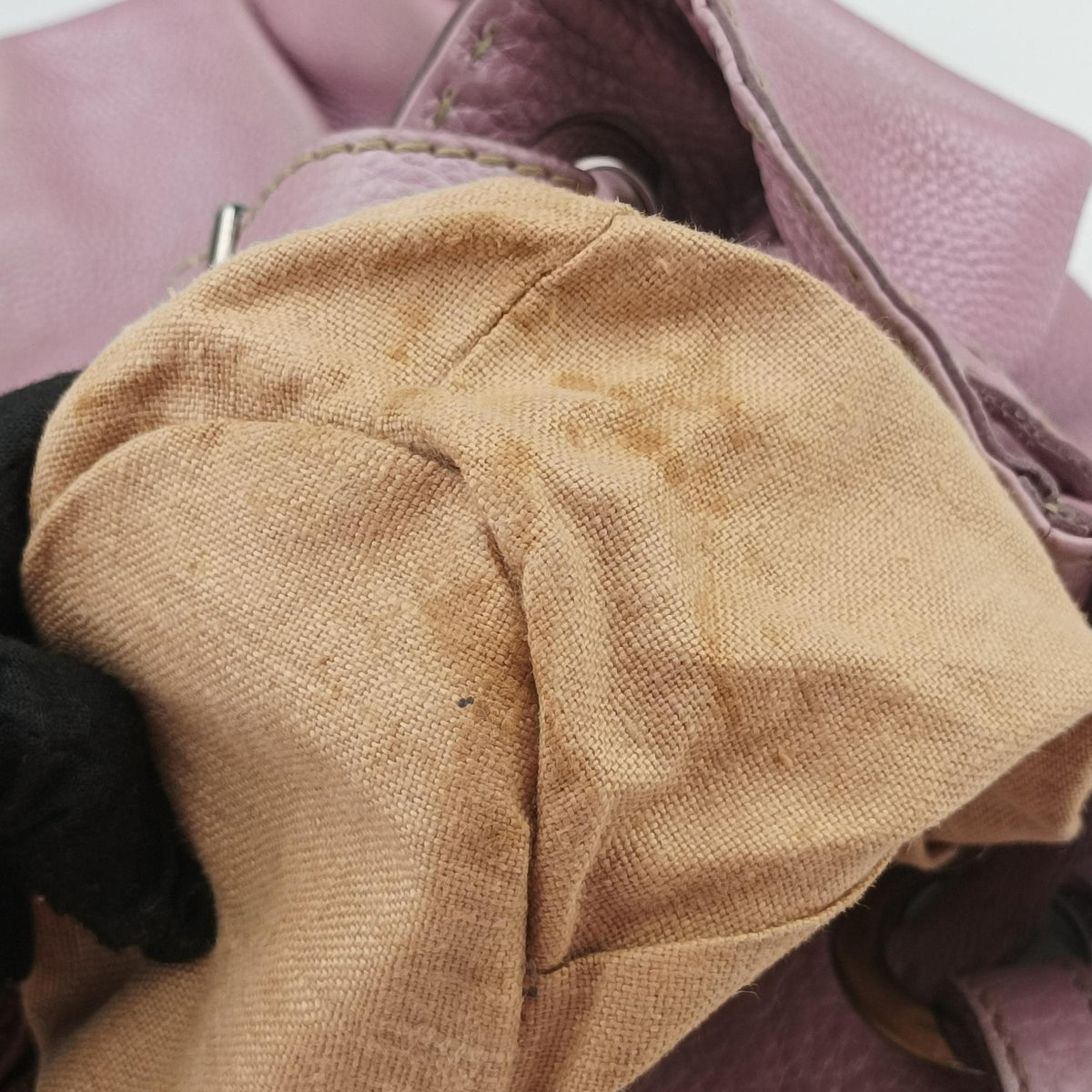 Secondhand Fendi Selleria Pomodorino Pink Leather 8BR595 handbag | stylenewstar