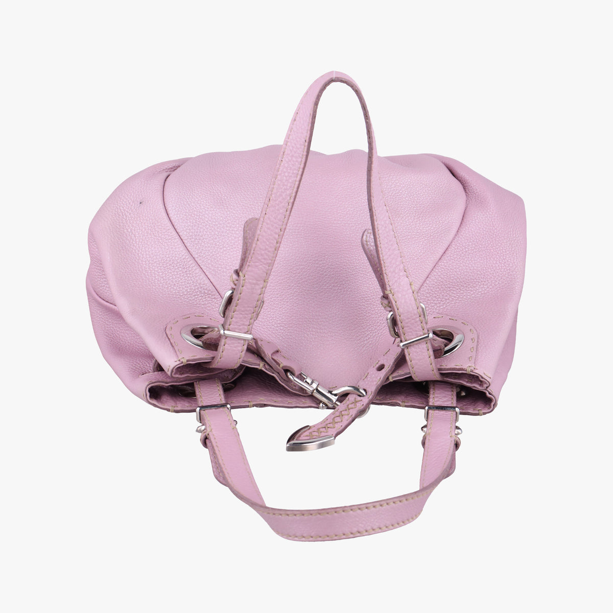 Pre-owned Fendi Selleria Pomodorino Pink Leather 8BR595 handbag | stylenewstar