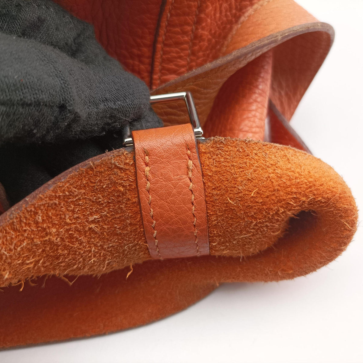 Pre-owned Hermes Picotin Lock Orange Taurillon Clemence  handbag | stylenewstar