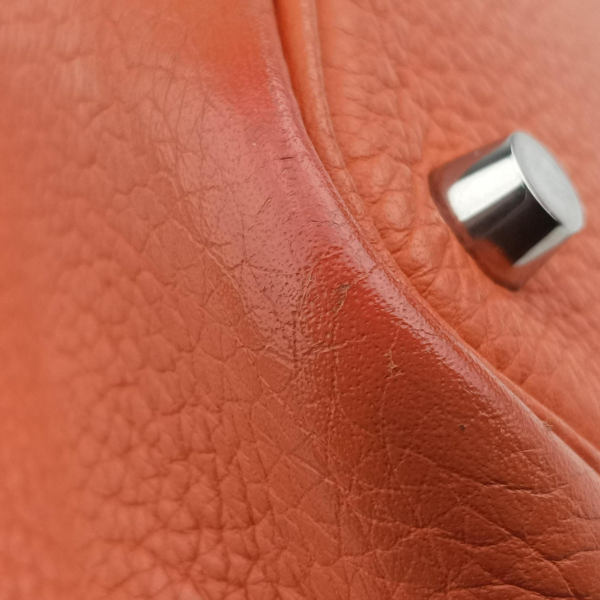 Pre-owned Hermes Picotin Lock Orange Taurillon Clemence  handbag | stylenewstar