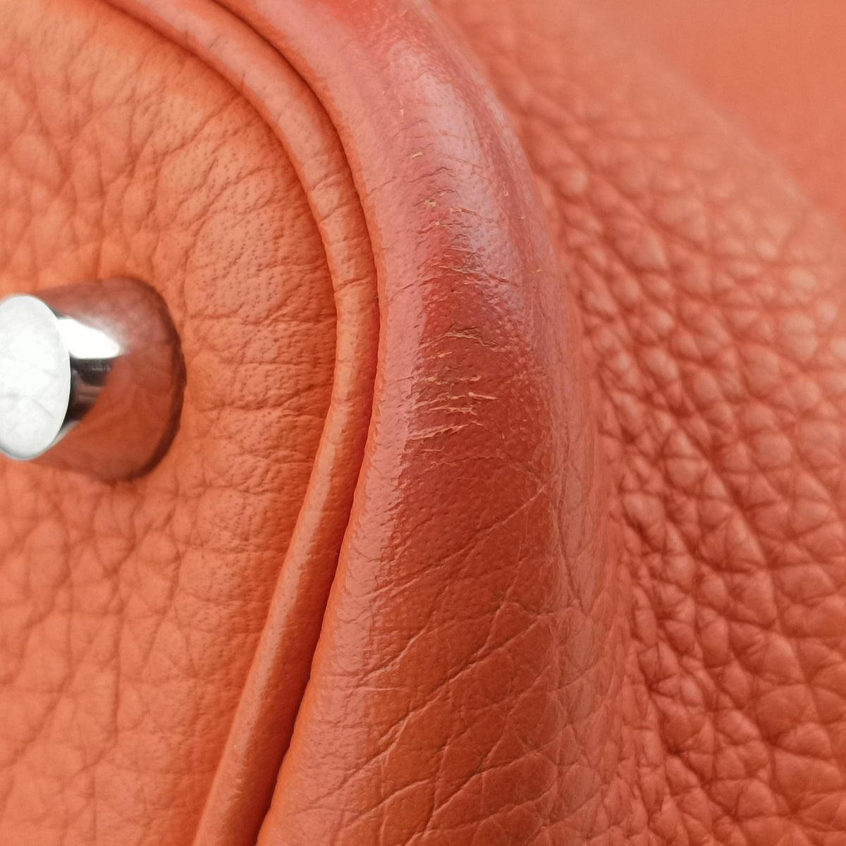 Pre-owned Hermes Picotin Lock Orange Taurillon Clemence  handbag | stylenewstar
