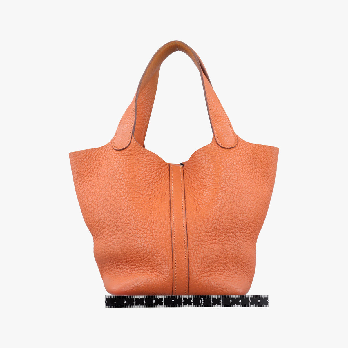 Pre-owned Hermes Picotin Lock Orange Taurillon Clemence  handbag | stylenewstar