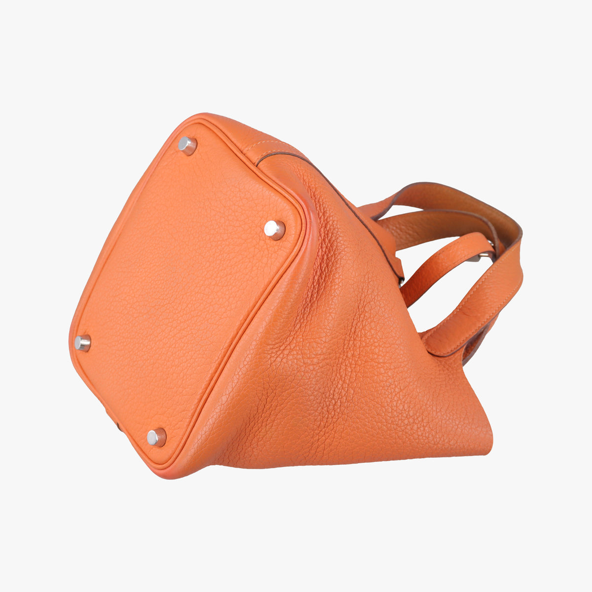 Pre-owned Hermes Picotin Lock Orange Taurillon Clemence  handbag | stylenewstar