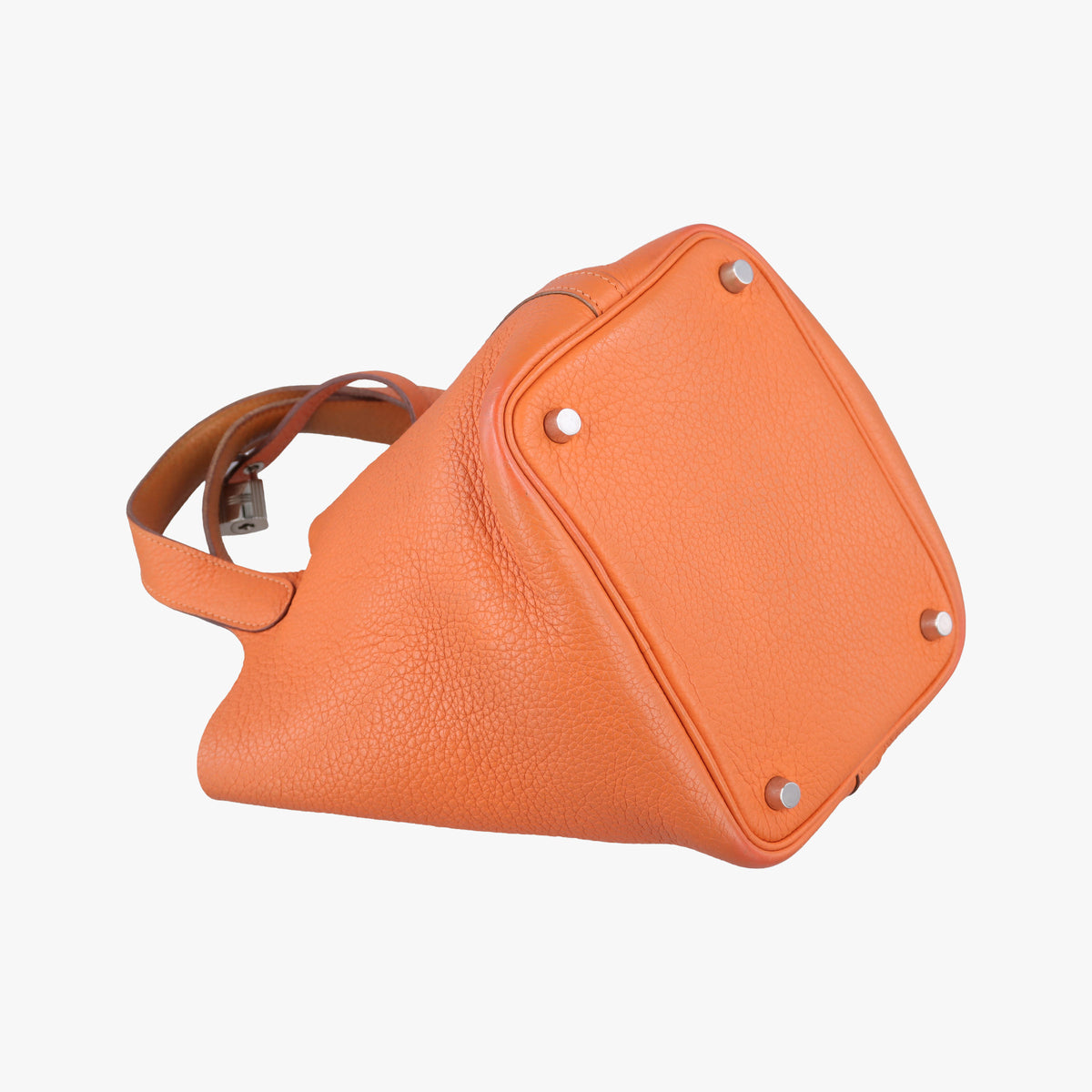 Pre-owned Hermes Picotin Lock Orange Taurillon Clemence  handbag | stylenewstar