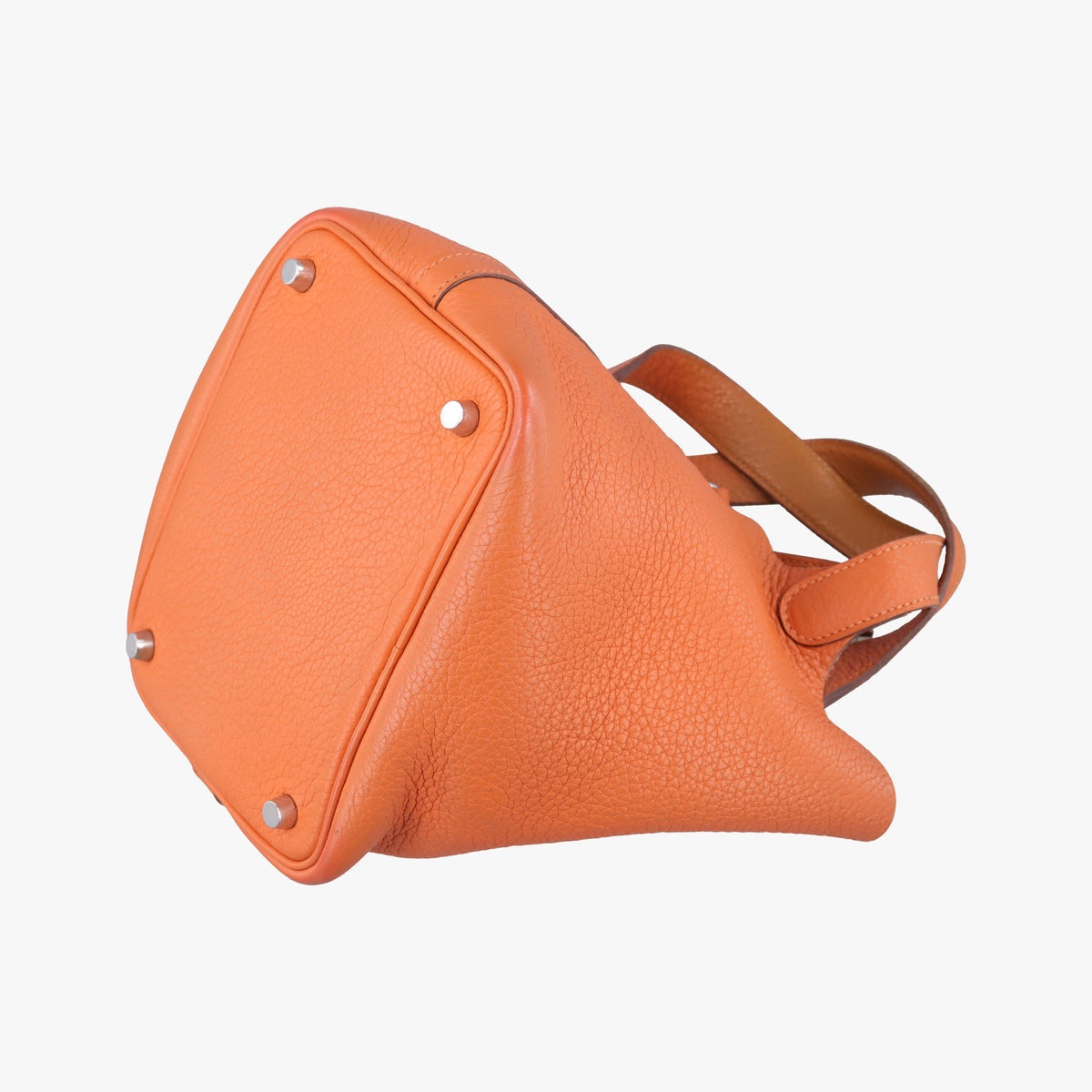 Pre-owned Hermes Picotin Lock Orange Taurillon Clemence  handbag | stylenewstar