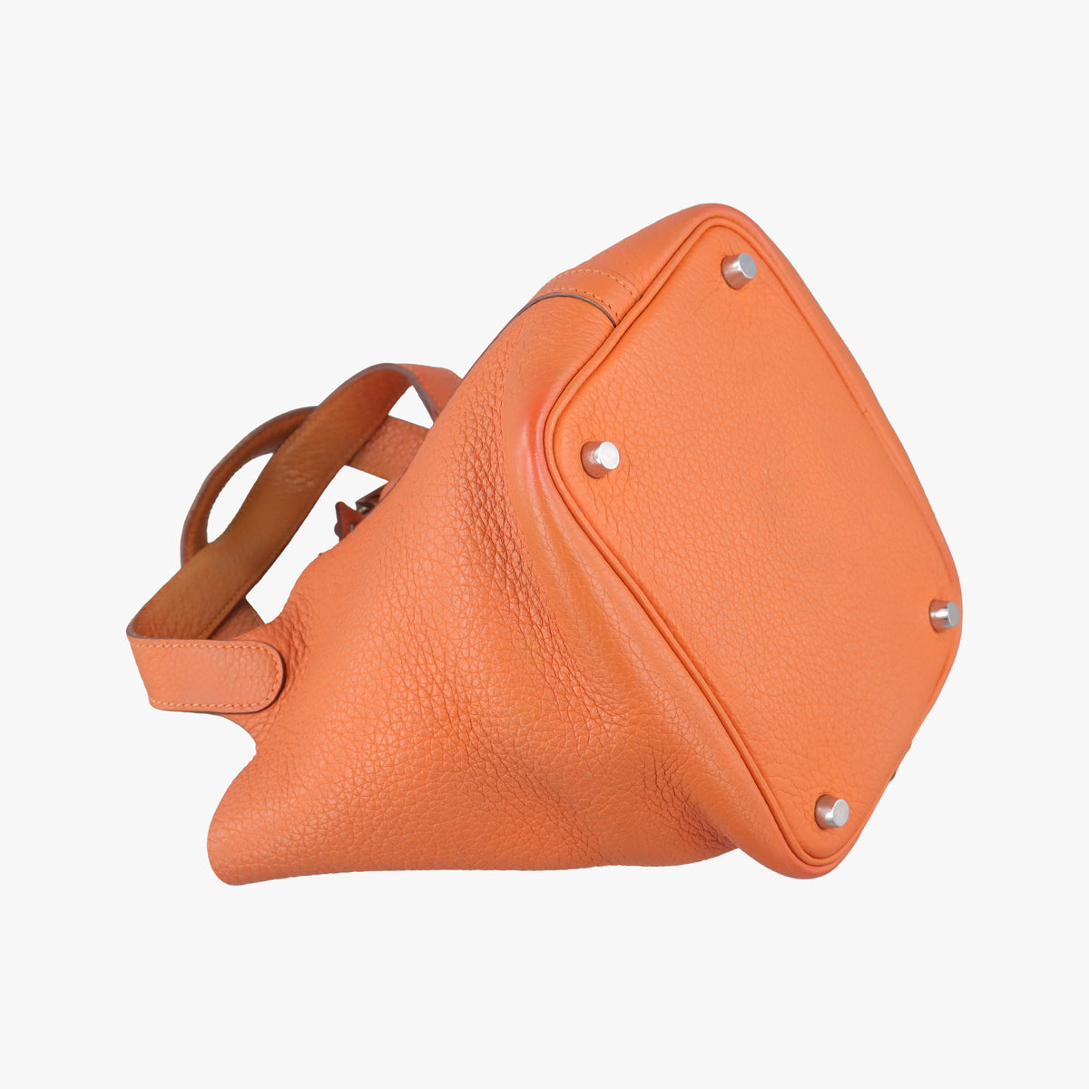 Pre-owned Hermes Picotin Lock Orange Taurillon Clemence  handbag | stylenewstar