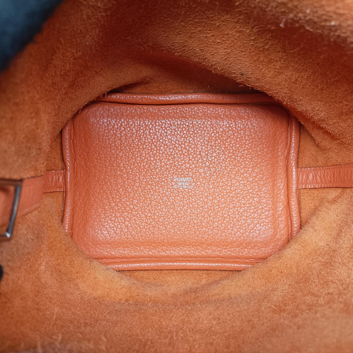 Pre-owned Hermes Picotin Lock Orange Taurillon Clemence  handbag | stylenewstar