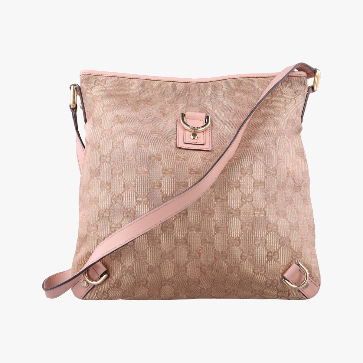 Pre-owned Gucci Abbey Pink canvas 131326 shoulderbag | stylenewstar