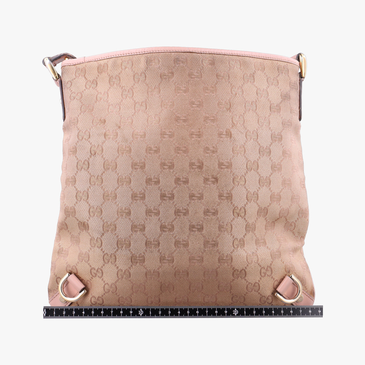 Pre-owned Gucci Abbey Pink canvas 131326 shoulderbag | stylenewstar
