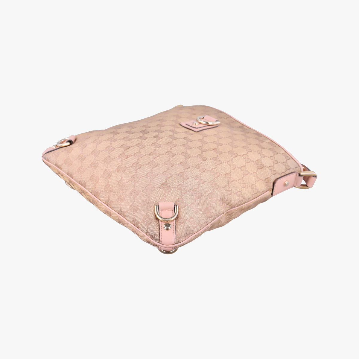 Pre-owned Gucci Abbey Pink canvas 131326 shoulderbag | stylenewstar