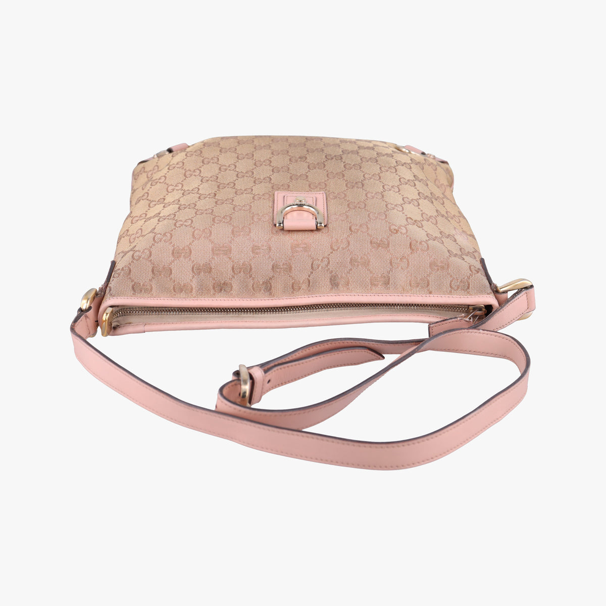 Pre-owned Gucci Abbey Pink canvas 131326 shoulderbag | stylenewstar