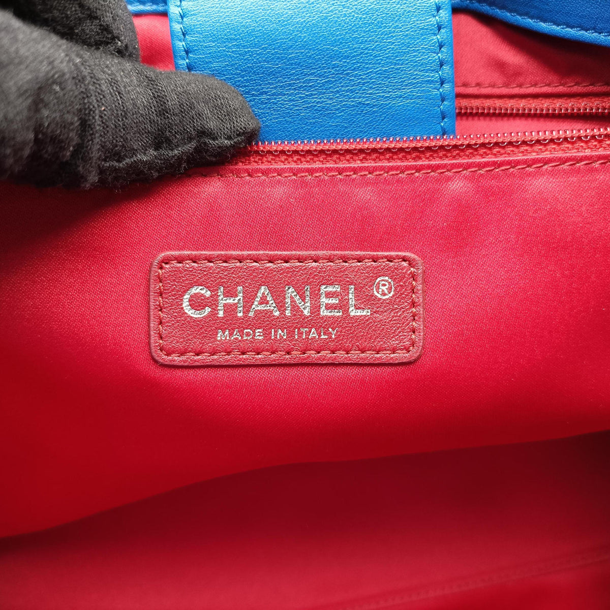Vintage Chanel Cocomark Shopping Blue Patent Leather  shoulderbag | stylenewstar