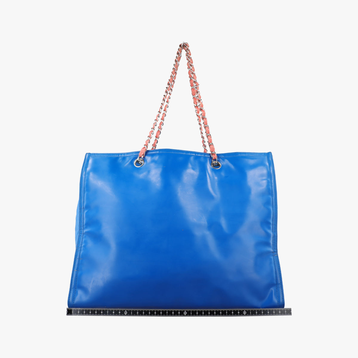 Vintage Chanel Cocomark Shopping Blue Patent Leather  shoulderbag | stylenewstar