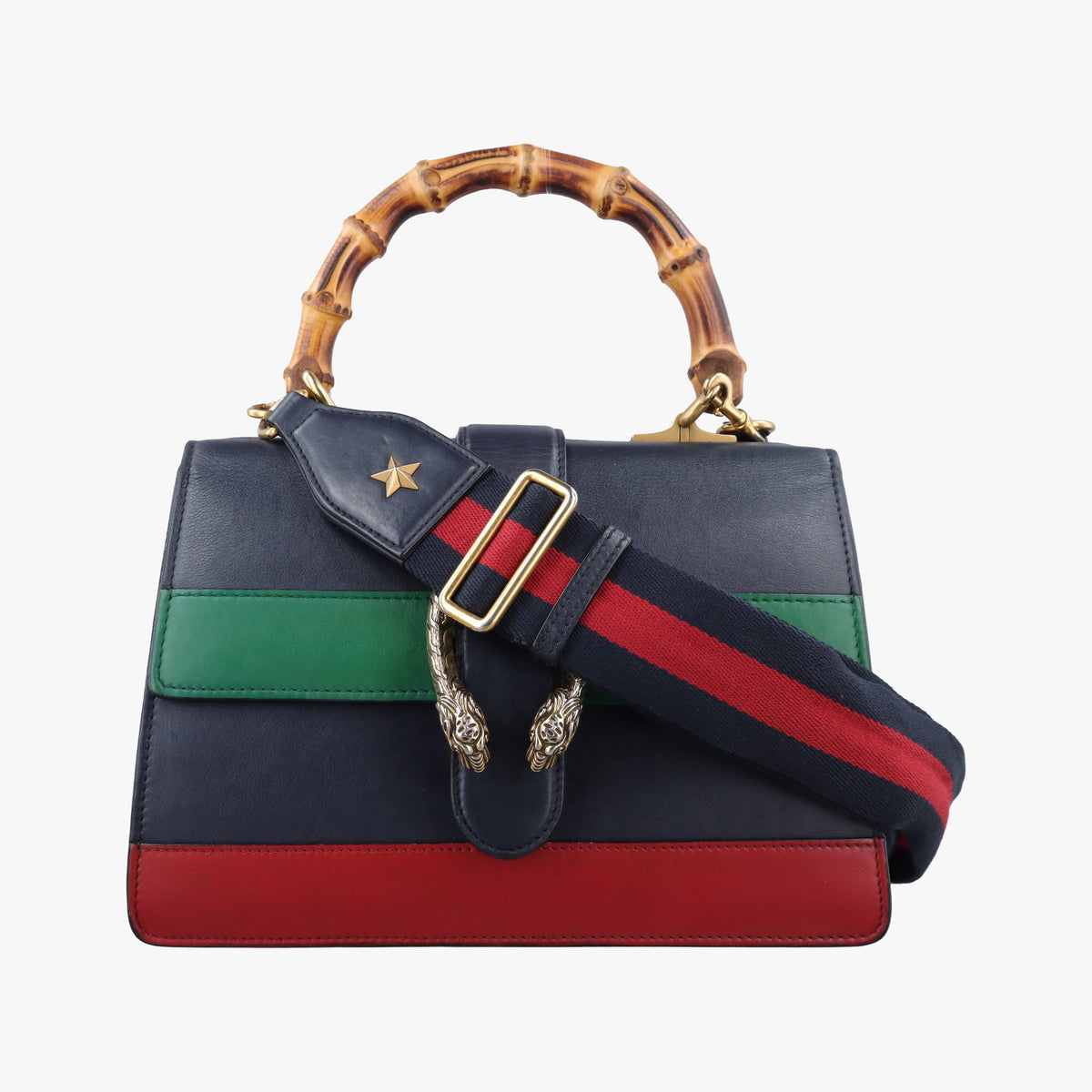 Vintage Gucci Dionysus bamboo Black×green×red Leather 448075 shoulderbag | stylenewstar