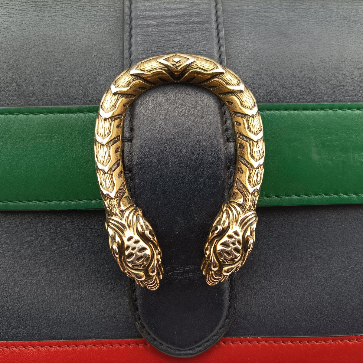 Vintage Gucci Dionysus bamboo Black×green×red Leather 448075 shoulderbag | stylenewstar