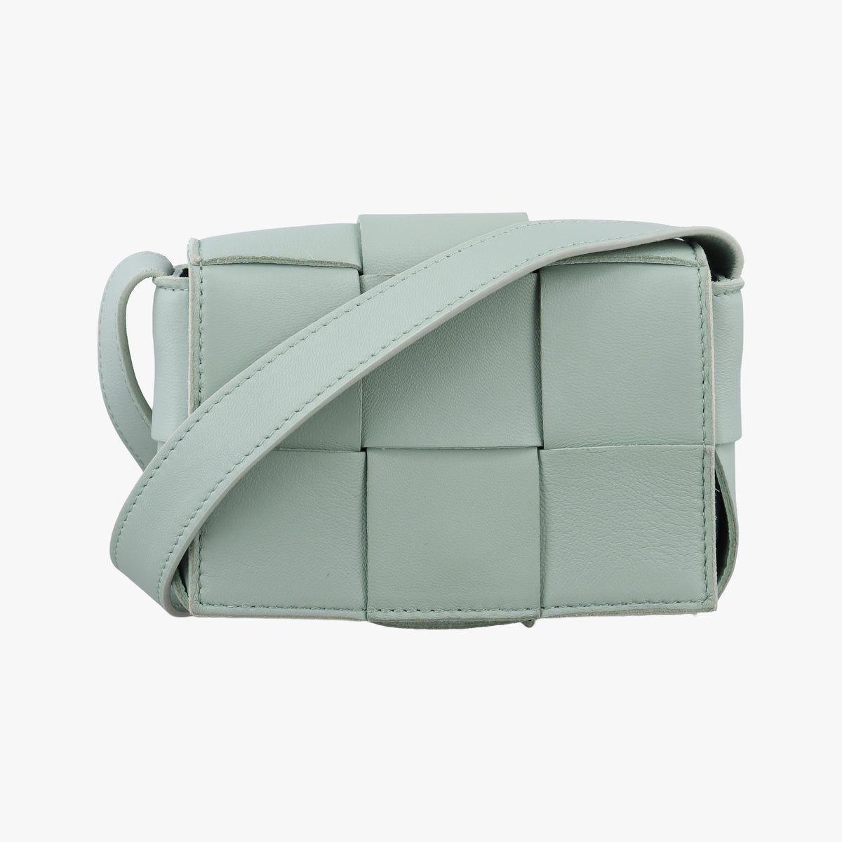 Pre-owned Bottega Veneta candy cassette Light Green lambskin  shoulderbag | stylenewstar