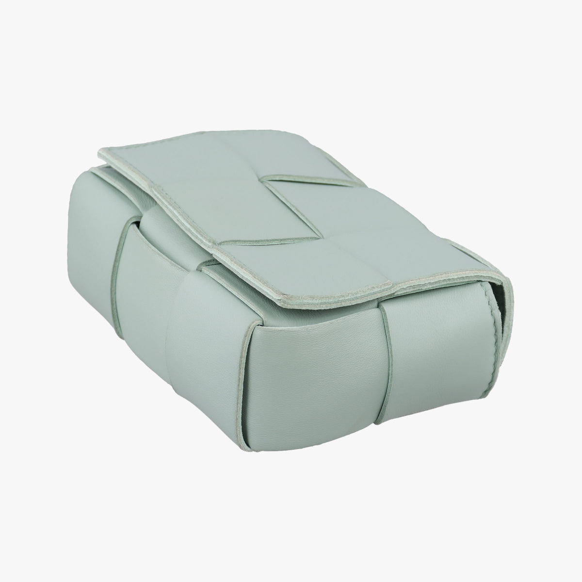 Pre-owned Bottega Veneta candy cassette Light Green lambskin  shoulderbag | stylenewstar