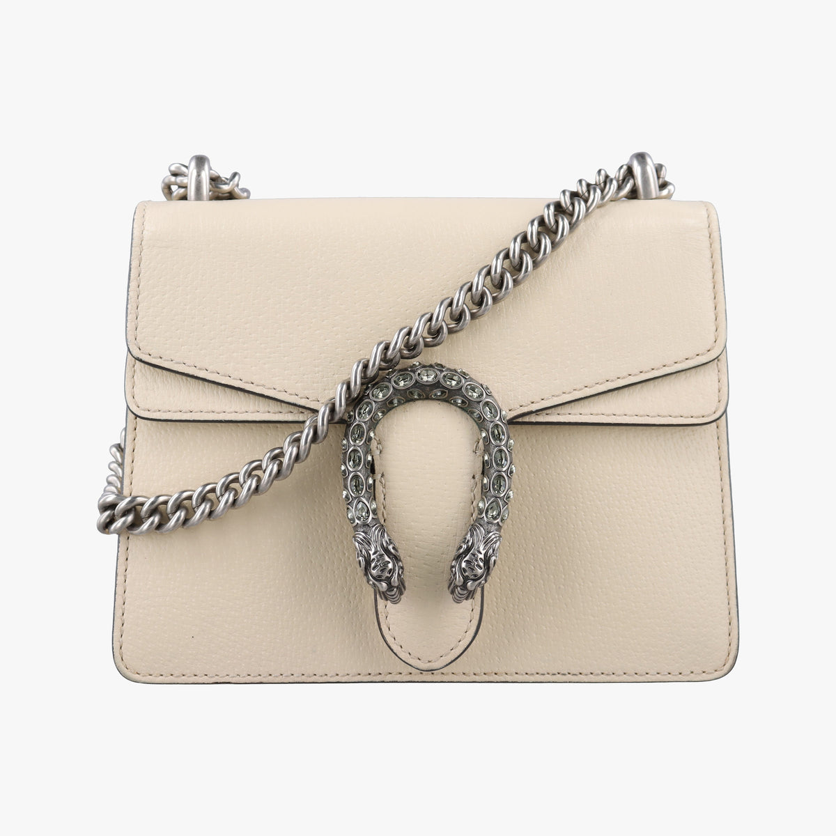 Pre-owned Gucci Dionysus White Leather 421970 shoulderbag | stylenewstar