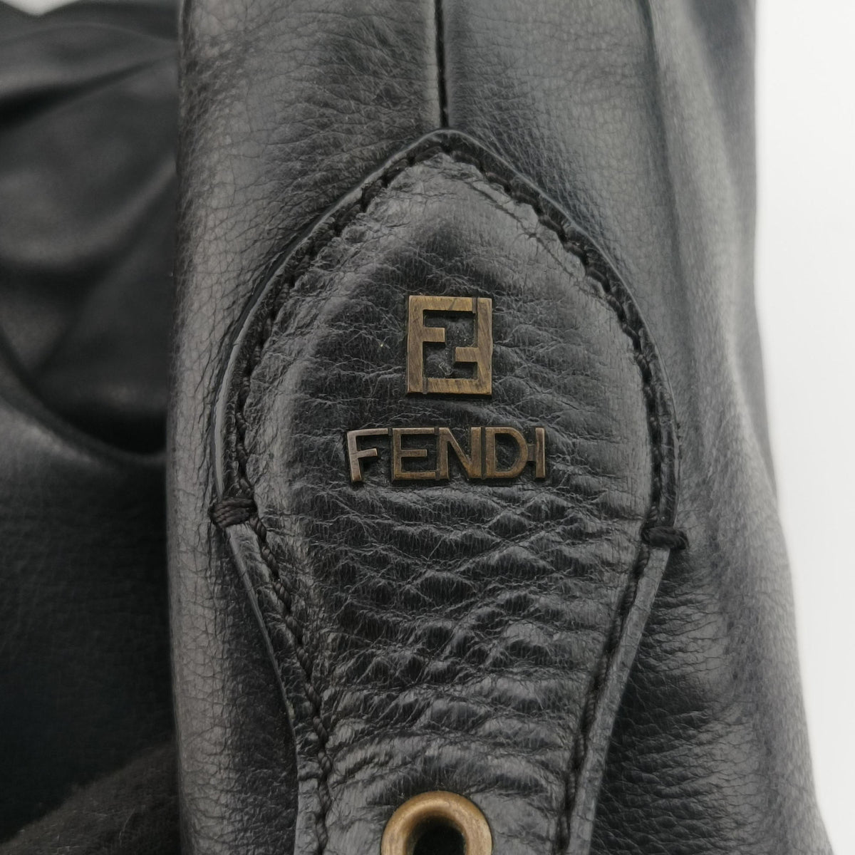 Pre-owned Fendi Toile de Cuir Black Leather 8BR579 handbag | stylenewstar