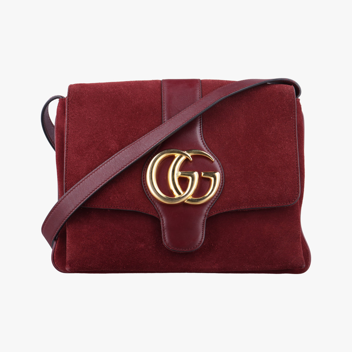 Vintage Gucci Arli Burgundy Suede×leather 550126 shoulderbag | stylenewstar