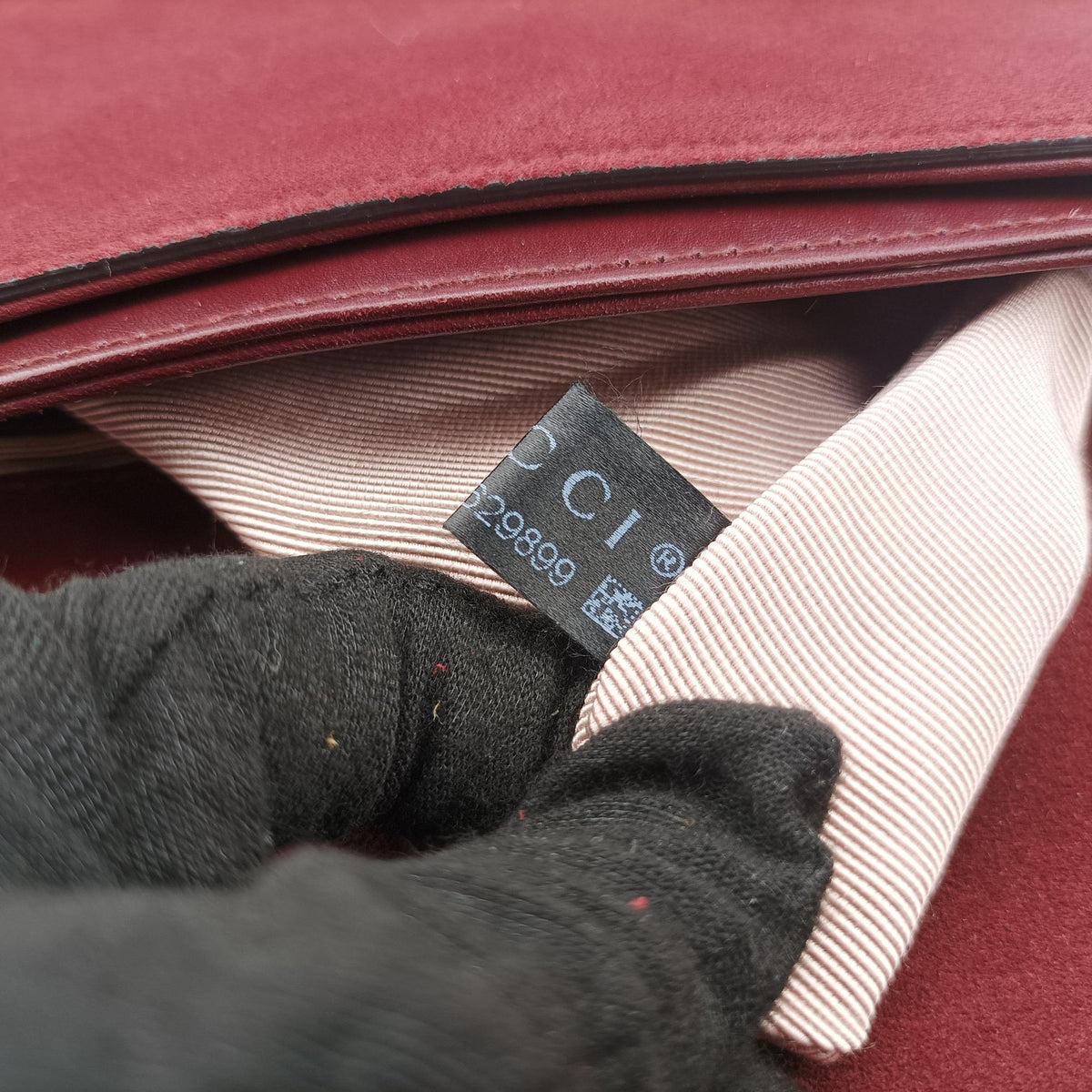 Vintage Gucci Arli Burgundy Suede×leather 550126 shoulderbag | stylenewstar