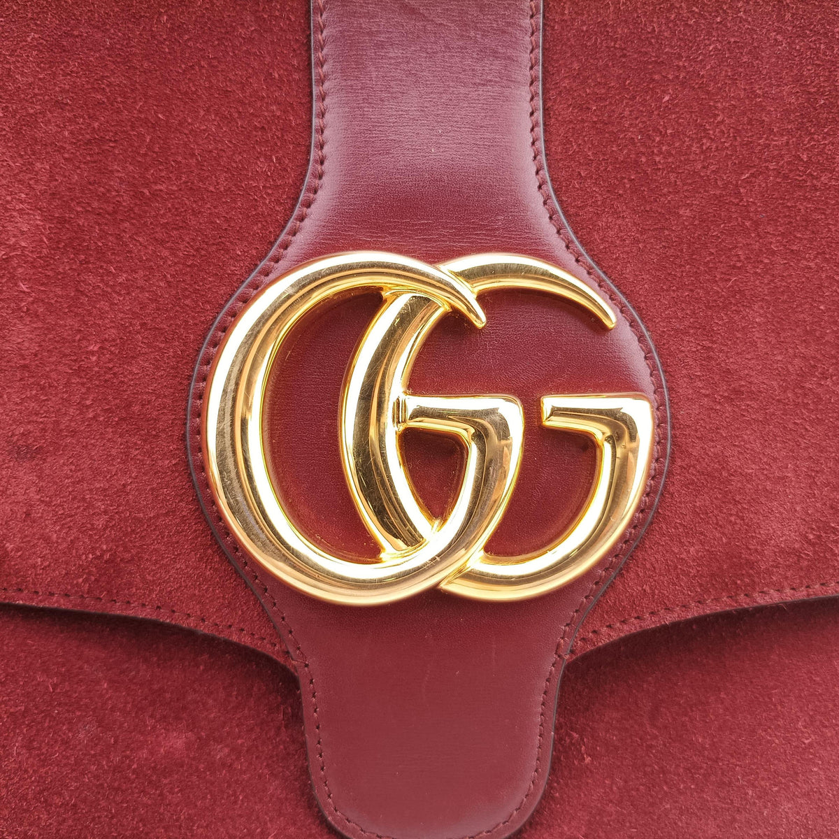 Vintage Gucci Arli Burgundy Suede×leather 550126 shoulderbag | stylenewstar