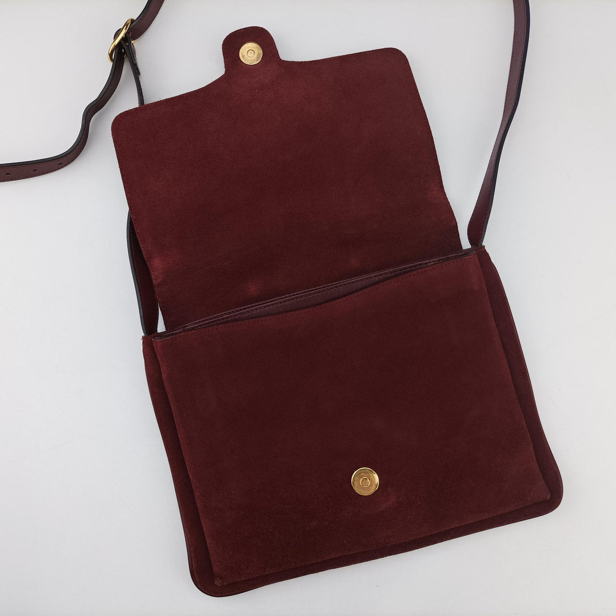 Vintage Gucci Arli Burgundy Suede×leather 550126 shoulderbag | stylenewstar