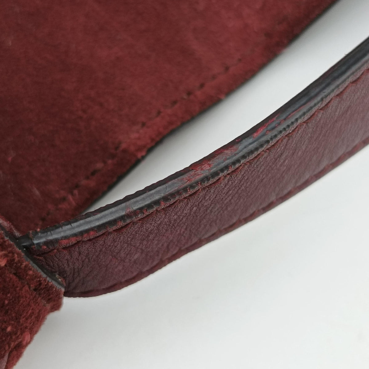 Vintage Gucci Arli Burgundy Suede×leather 550126 shoulderbag | stylenewstar