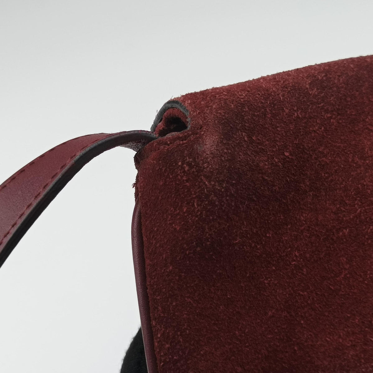 Vintage Gucci Arli Burgundy Suede×leather 550126 shoulderbag | stylenewstar