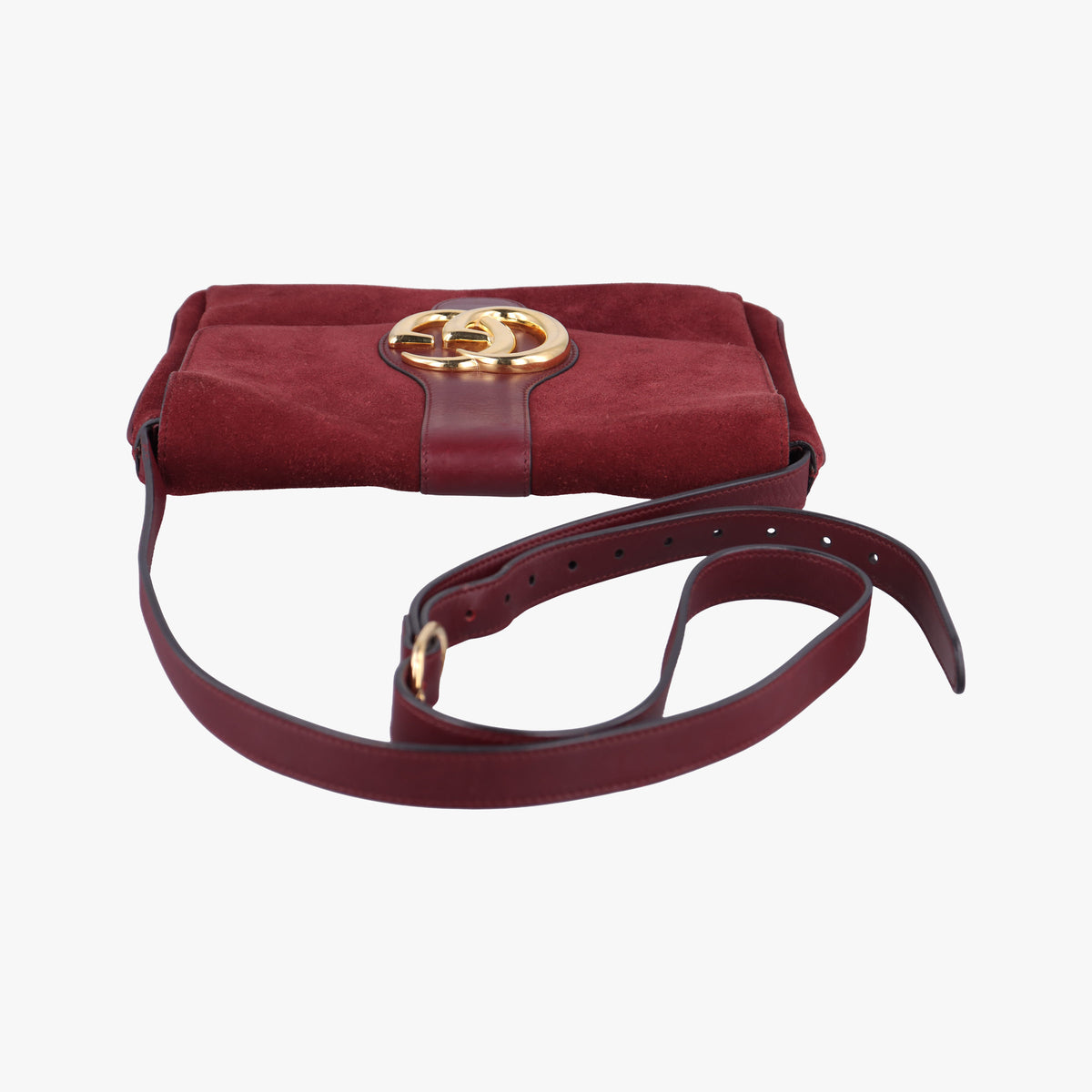 Vintage Gucci Arli Burgundy Suede×leather 550126 shoulderbag | stylenewstar