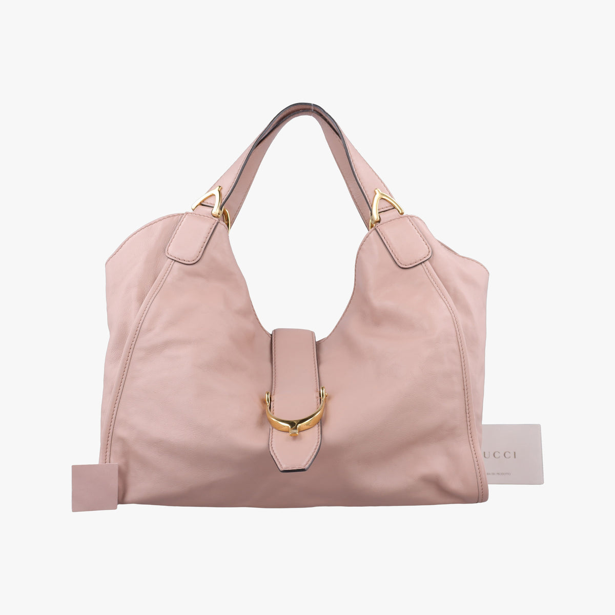 Pre-owned Gucci Soft Stirrup Pink Leather 296856 shoulderbag | stylenewstar