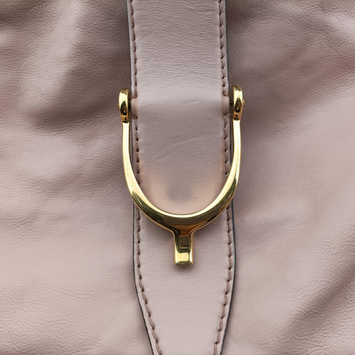 Pre-owned Gucci Soft Stirrup Pink Leather 296856 shoulderbag | stylenewstar