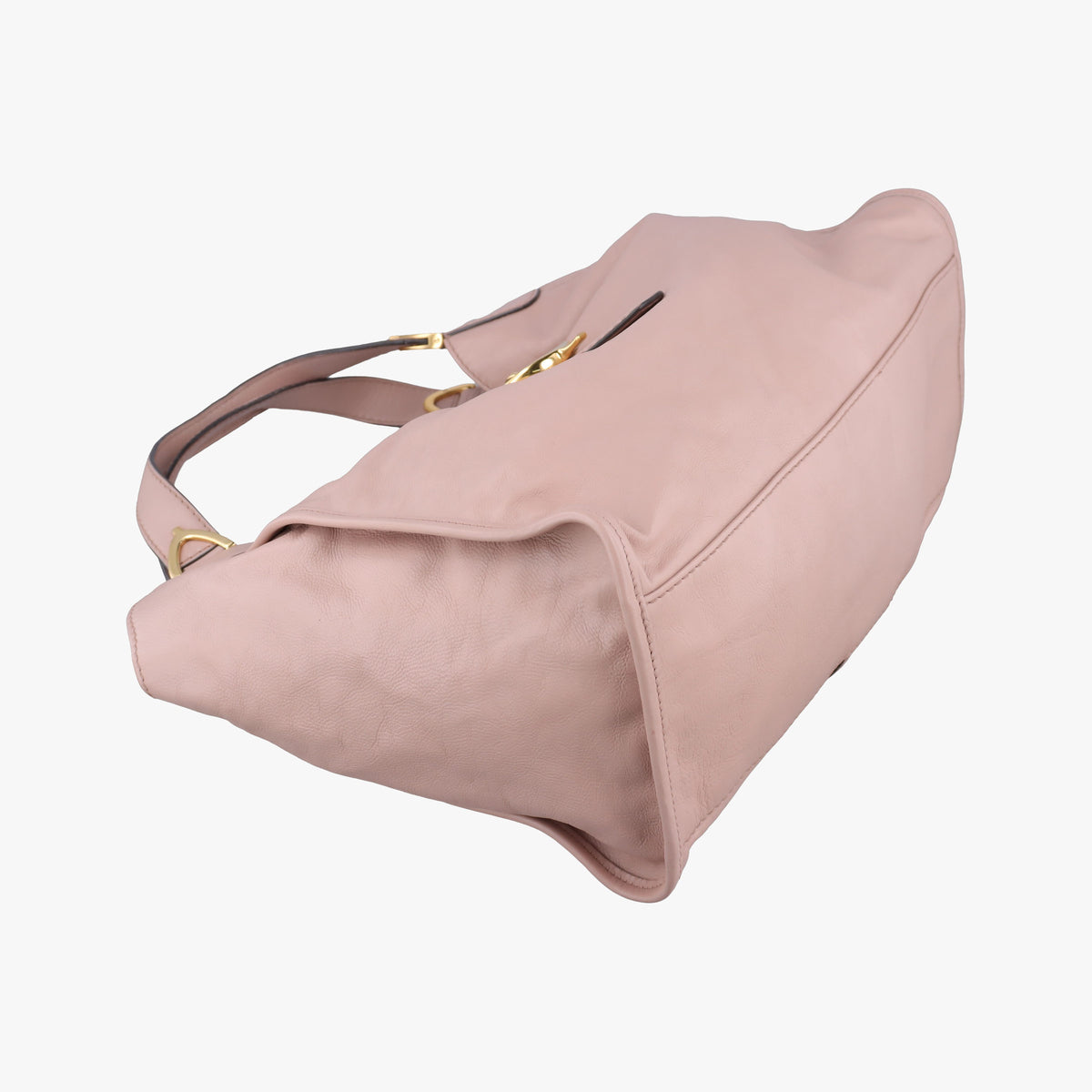 Pre-owned Gucci Soft Stirrup Pink Leather 296856 shoulderbag | stylenewstar