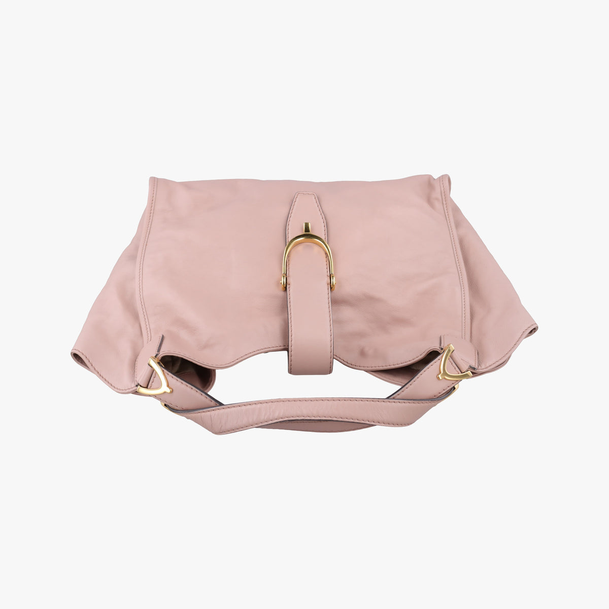 Pre-owned Gucci Soft Stirrup Pink Leather 296856 shoulderbag | stylenewstar