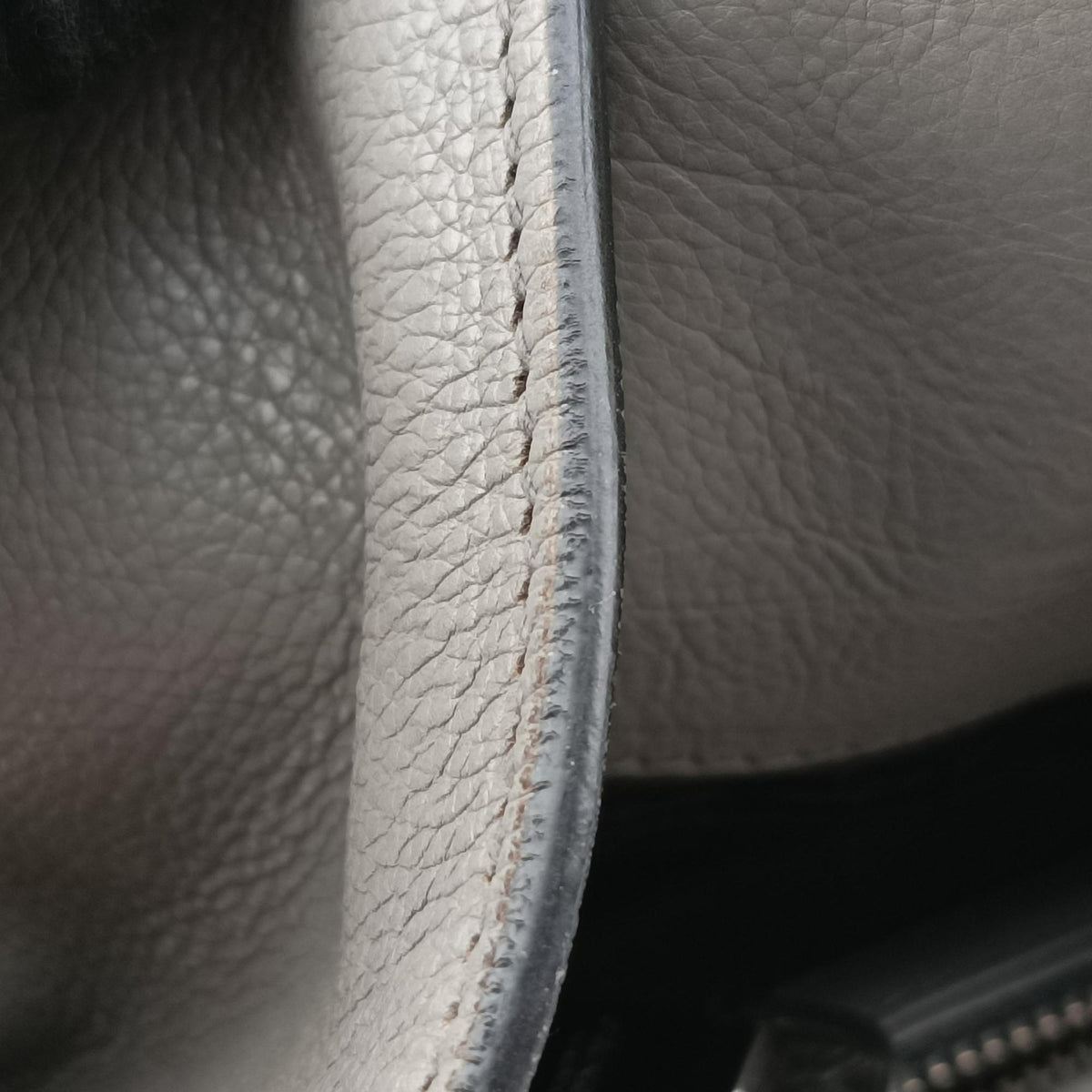 Pre-owned Prada Glace Twin Pocket Tote Grey leather B2625M handbag | stylenewstar