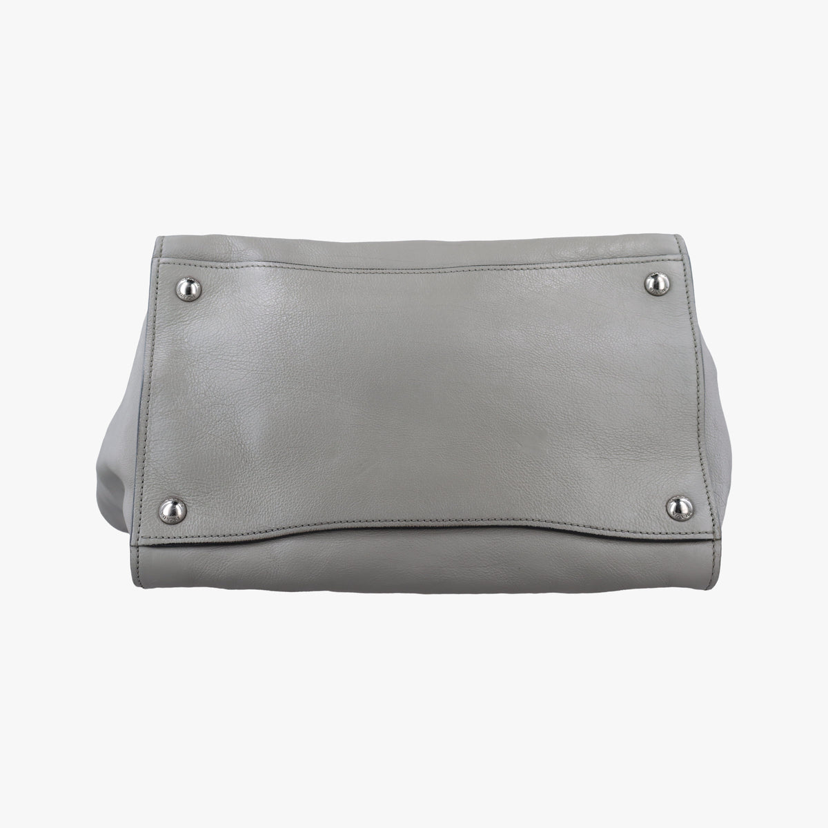Pre-owned Prada Glace Twin Pocket Tote Grey leather B2625M handbag | stylenewstar
